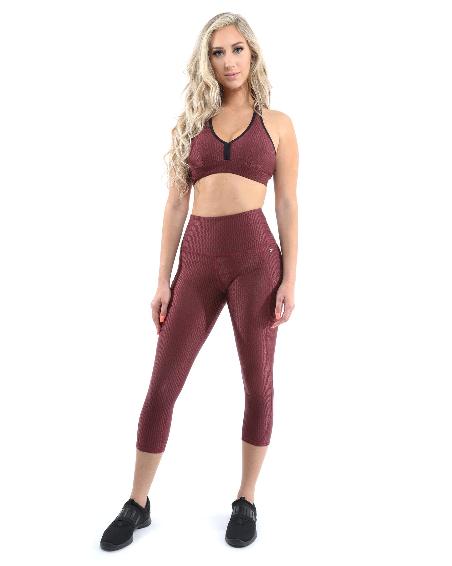 Verona Activewear Sports Bra - Maroon [MADE IN ITALY]