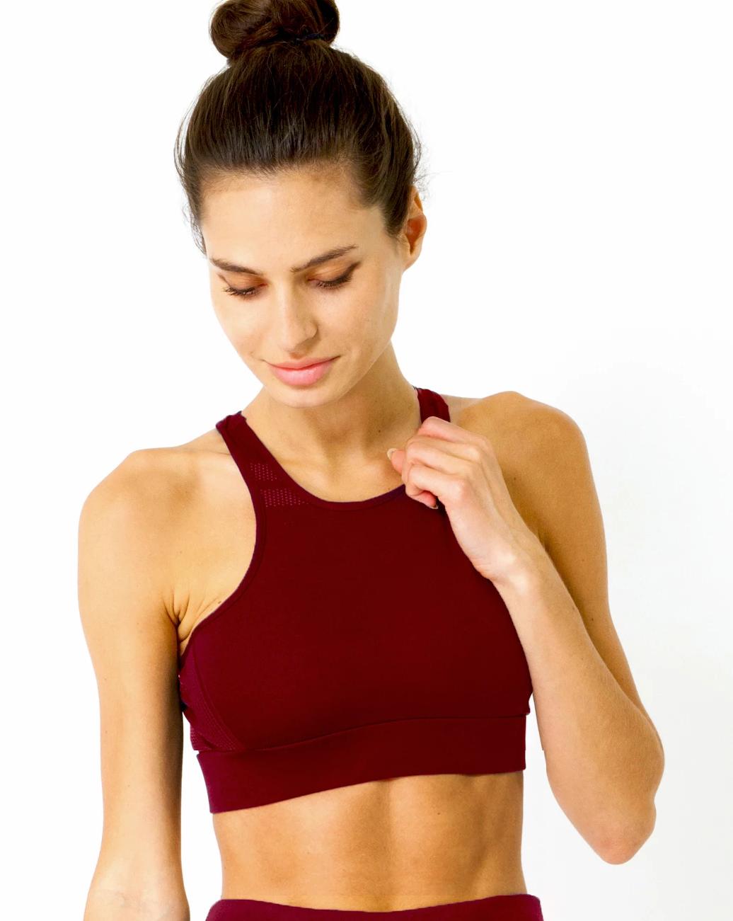 Ashton Sports Bra - Maroon