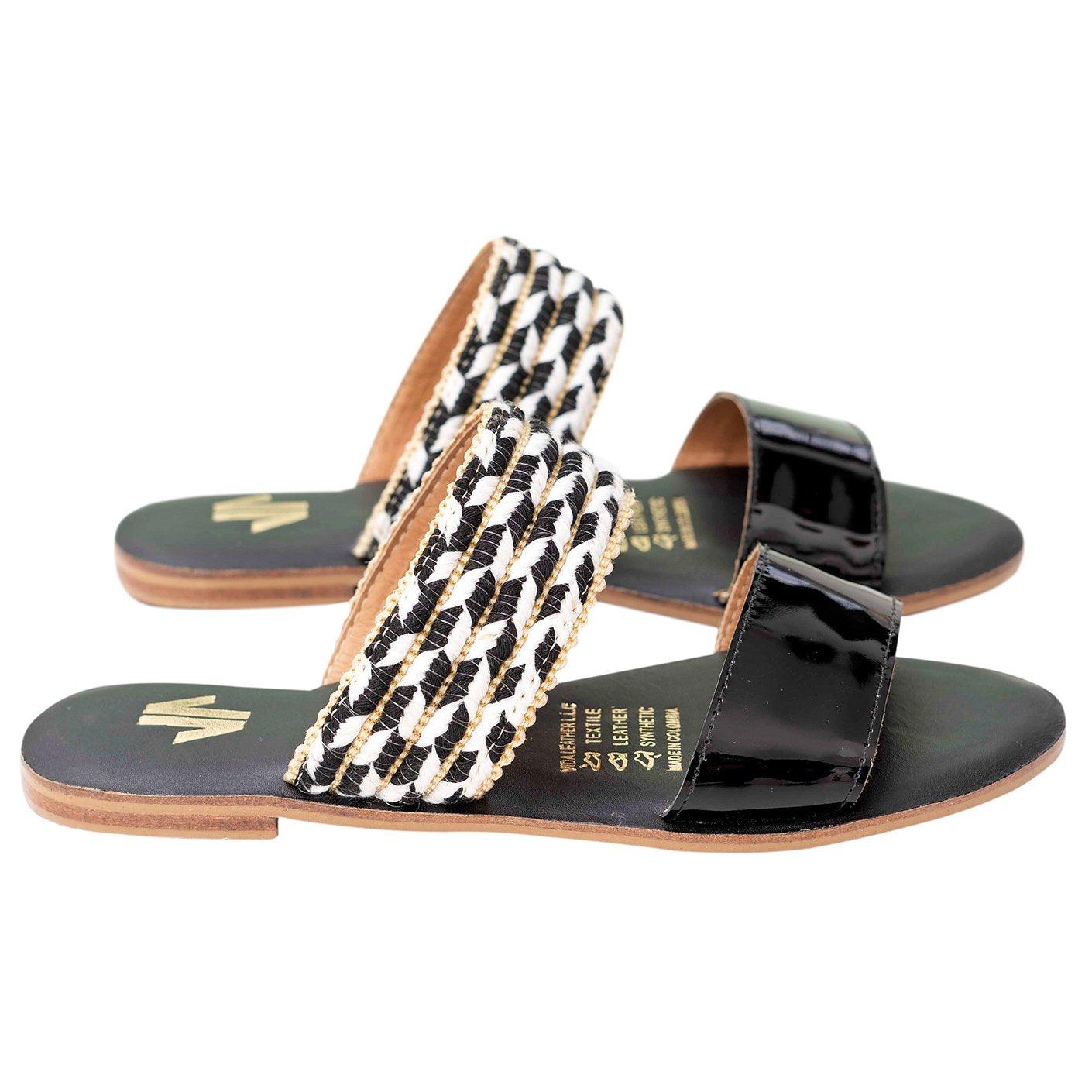 Flat Sandals Silvia Cobos Conga Black - Raee-Industries