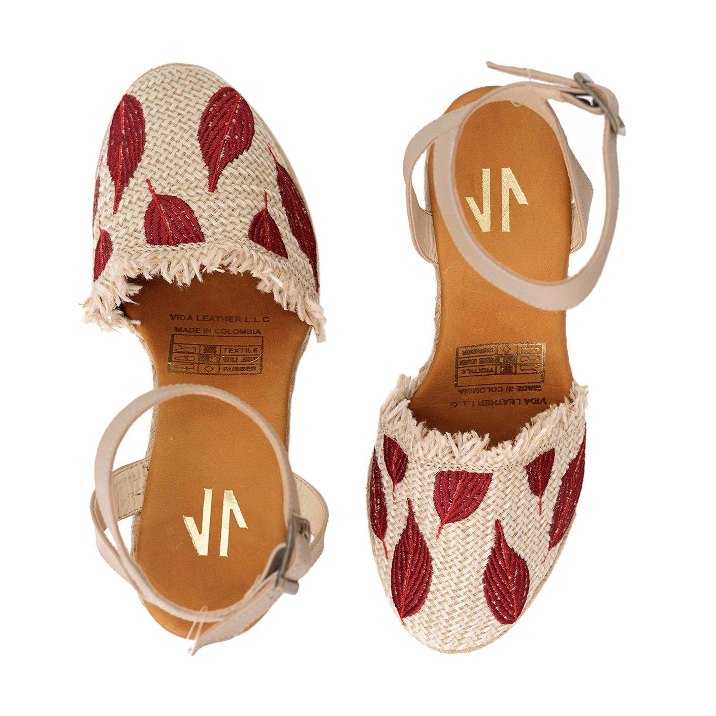 Espadrille Wedges Silvia Cobos Son Burgundy - Raee-Industries