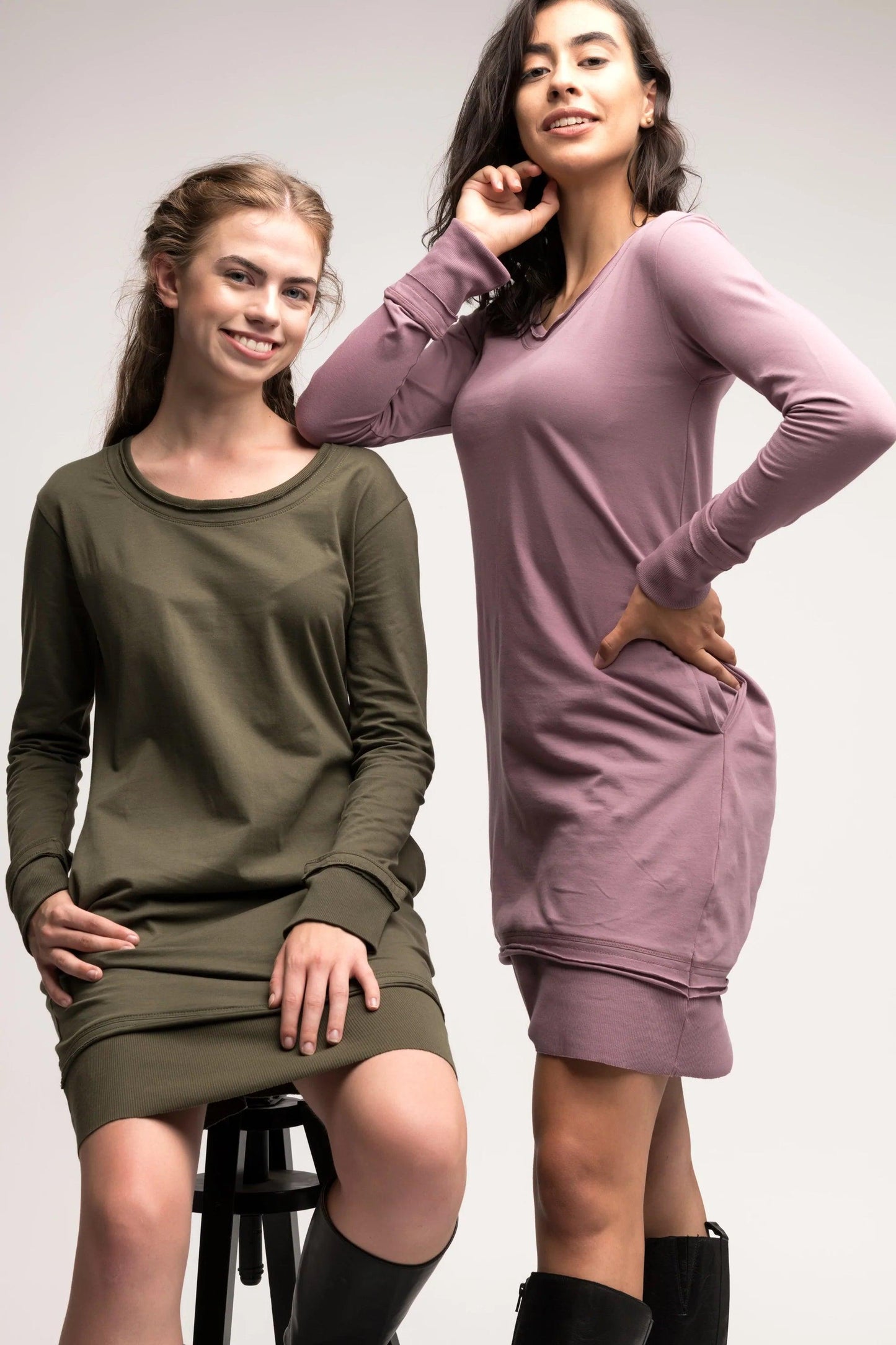 The Everyday Long Sleeve Pocket Dress - Raee-Industries