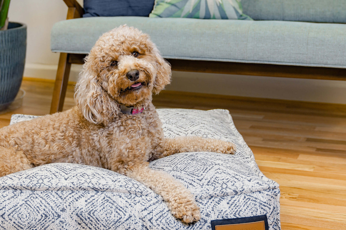 Lounger Pet Bed in Sapphire Spaniel