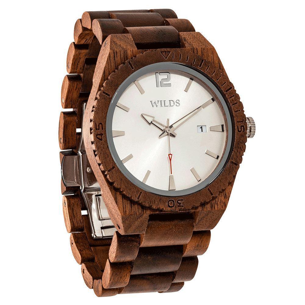 Men's Custom Engrave Walnut Wooden Watch - Personalize Your Watch - Raee-Industries