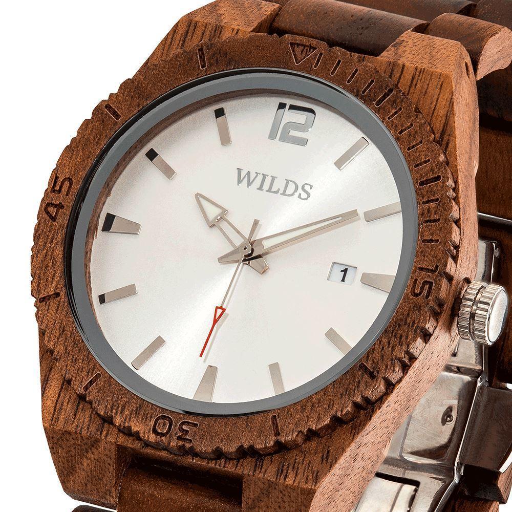 Men's Custom Engrave Walnut Wooden Watch - Personalize Your Watch - Raee-Industries