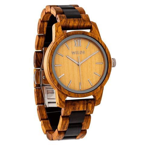 Men's Handmade Engraved Ambila Wooden Timepiece - Personal Message on the Watch - Raee-Industries