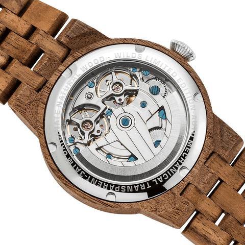 Men's Dual Wheel Automatic Walnut Wood Watch - For High End Watch Collectors - Raee-Industries