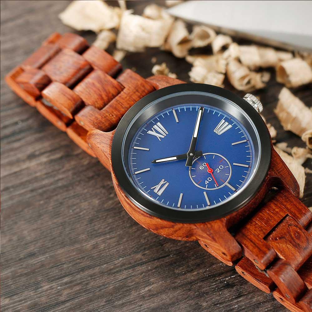 Men's Handcrafted Engraving Kosso Wood Watch - Best Gift Idea! - Raee-Industries